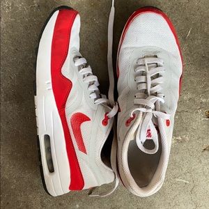 Red and White Nike Air Max